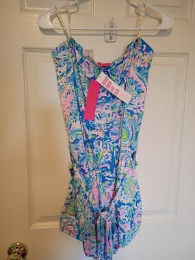 Lilly Pulitzer Strapless Shorts Romper NWT XL